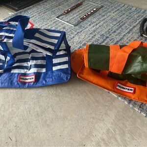 Hunter Blue and Orange Tote Bags